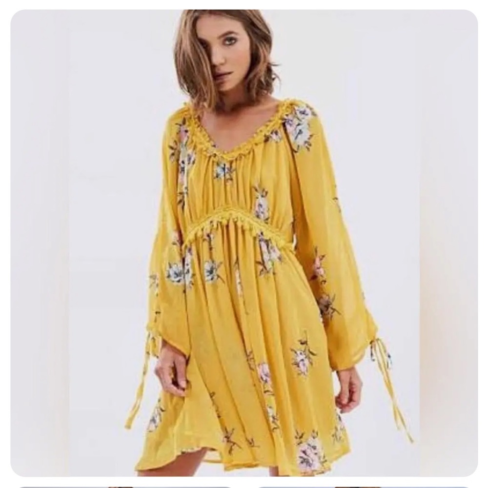 Moon river floral baby doll flowy dress beach dress vocation dress